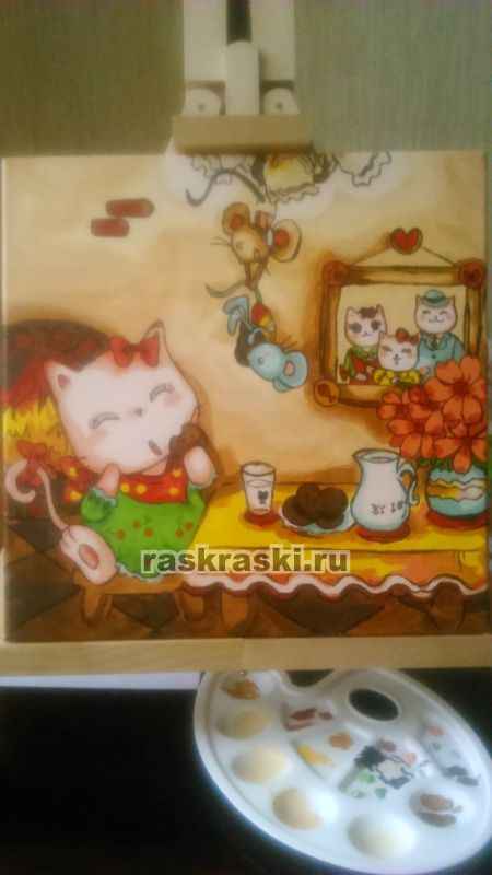 Раскраска картинка кошкин дом Раскраска картинка кошкин дом