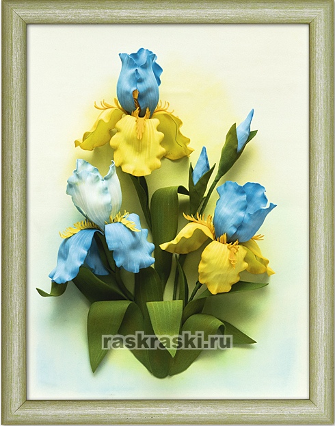 3D-картина из фоамирана «Ирисы»