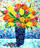 Букет тюльпанов- алмазная картина-раскраска, RA019 | Артикул: RA019