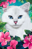 Мозаика Алмазное Хобби «Белый кот»