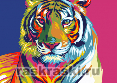 Артвентура / Картина по номерам «Радужный тигр»