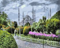 Цветной / Картина по номерам «Голубая мечеть»