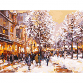 Белоснежка / Картина по номерам «Зимний вечер на бульваре»