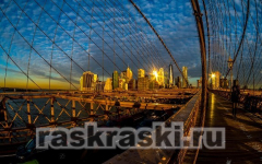 Алмазная вышивка Яркие грани «Бруклинский мост»