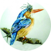 Набор для вышивания крестом Цветной «Птица на ветке»