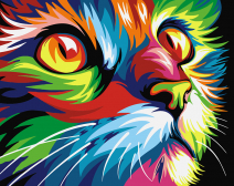 Артвентура / Картина по номерам «Радужный кот Ваю Ромдони»
