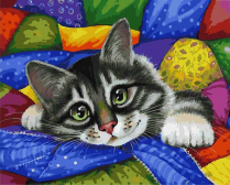 Белоснежка / Картина по номерам «Котик в лоскутках»