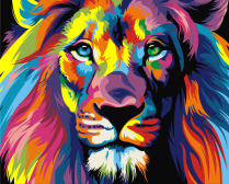 Артвентура / Картина по номерам «Радужный лев Ваю Ромдони»