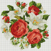 Алмазная вышивка Белоснежка «Розы и лилии»