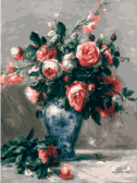 Белоснежка / Картина по номерам «Розы в синей вазе»