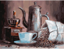 Белоснежка / Картина по номерам «Кофе»
