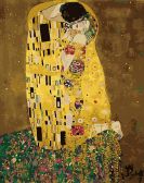 Цветной Премиум / Картина по номерам «Поцелуй. Густав Климт»