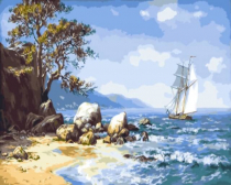 Цветной / Картина по номерам «Ветер с моря»