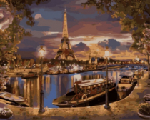 Цветной / Картина по номерам «Париж. Вечер»