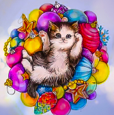 Мозаика Алмазное Хобби «Озорной котенок»