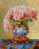 Артвентура / Картина по номерам «Букет роз в китайской вазе»