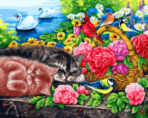 Белоснежка / Картина по номерам «Корзина с цветами»