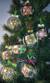 Набор мозаичных шаров Яркие грани «Рождественские 1-8»