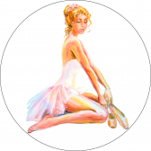 Набор для вышивания крестом Цветной «Сидящая балерина»