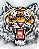Белоснежка / Картина по номерам «Свирепый тигр»