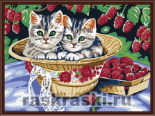 Color Kit / Картина по номерам «Котята в саду»