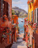 Белоснежка / Картина по номерам «Италия. Вид на озеро Комо.»