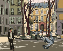 Артвентура / Картина по номерам «Улица в Париже»