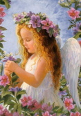 Мозаика Алмазное Хобби «Ангел с цветами»