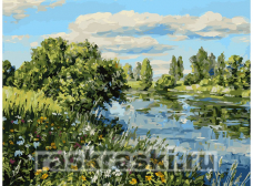 Белоснежка / Картина по номерам «Летний день у реки»