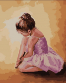 Цветной Премиум / Картина по номерам «Балерина малышка»