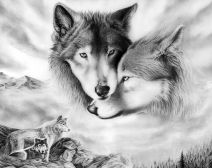 Алмазная вышивка Гранни «Волчья любовь»