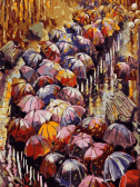 Цветной Премиум / Картина по номерам «Осенние зонты»