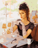 Белоснежка / Картина по номерам «В парижском кафе»