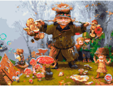 Белоснежка / Картина по номерам «Веселые грибники»
