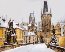 Цветной / Картина по номерам «Карлов мост зимой, Прага»