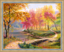 Алмазная живопись «Осень в старом парке»