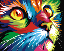 Артвентура / Картина по номерам «Радужный кот Ваю Ромдони»