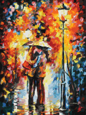 Белоснежка / Картина по номерам «Поцелуй под дождем»