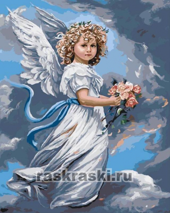 Цветной / Картина по номерам «Небесный ангел»