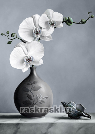 Алмазная вышивка Гранни «Белая орхидея»