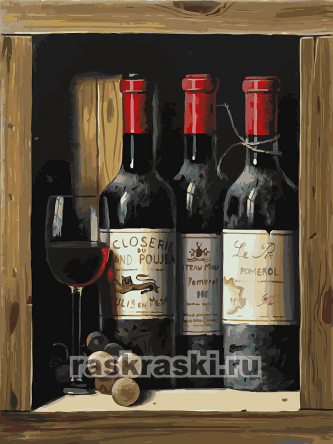 Белоснежка / Картина по номерам «Коллекционное вино»