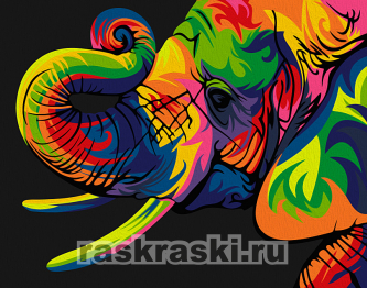 Артвентура / Картина по номерам «Радужный слон Ваю Ромдони»