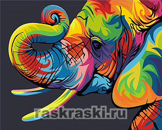 Артвентура / Картина по номерам «Радужный слон Ваю Ромдони»