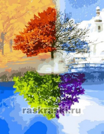 Цветной / Картина по номерам «Сезоны»