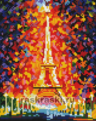 Алмазная вышивка Белоснежка «Париж - огни Эйфелевой башни»