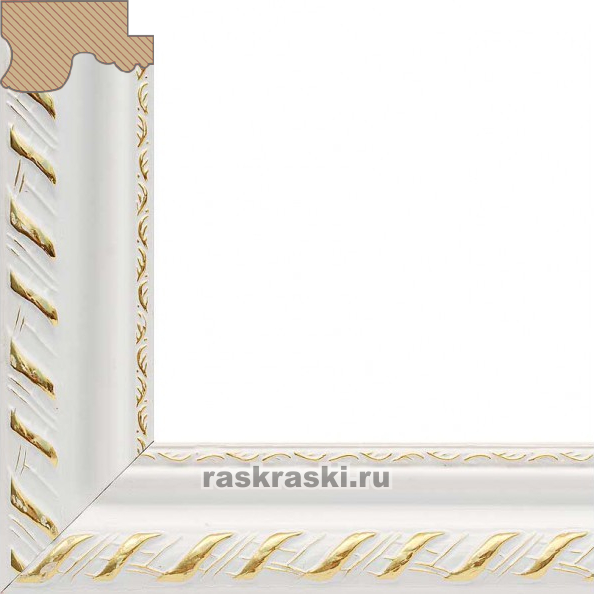 Рама без стекла для картин Constance (дерево) 40х50 см, белая Рамка без стекла для картин Constance Белоснежка 2645-BB