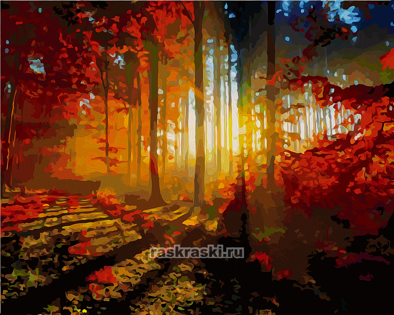 Картина по номерам Артвентура «Красивый свет в лесу» (40х50 см, Холст на подрамнике) Артвентура / Картина по номерам «Красивый свет в лесу» Артвентура 02ART40500502