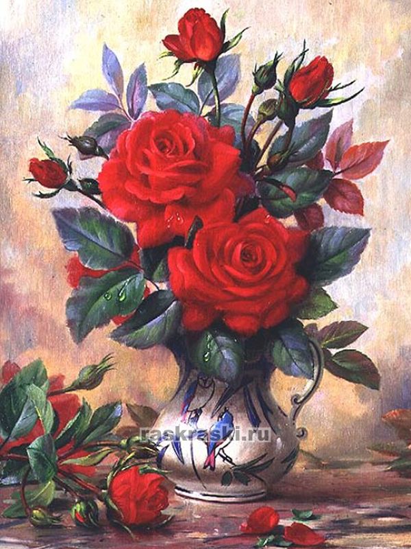Алмазная Живопись «Прекрасные розы» Алмазная живопись АЖ-1349