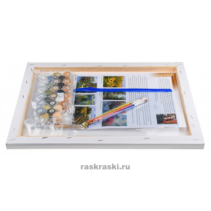 Картина по номерам Белоснежка «Охотничья избушка» (40х30 см, холст на подрамнике) Белоснежка / Картина по номерам «Охотничья избушка» Белоснежка 390-AS