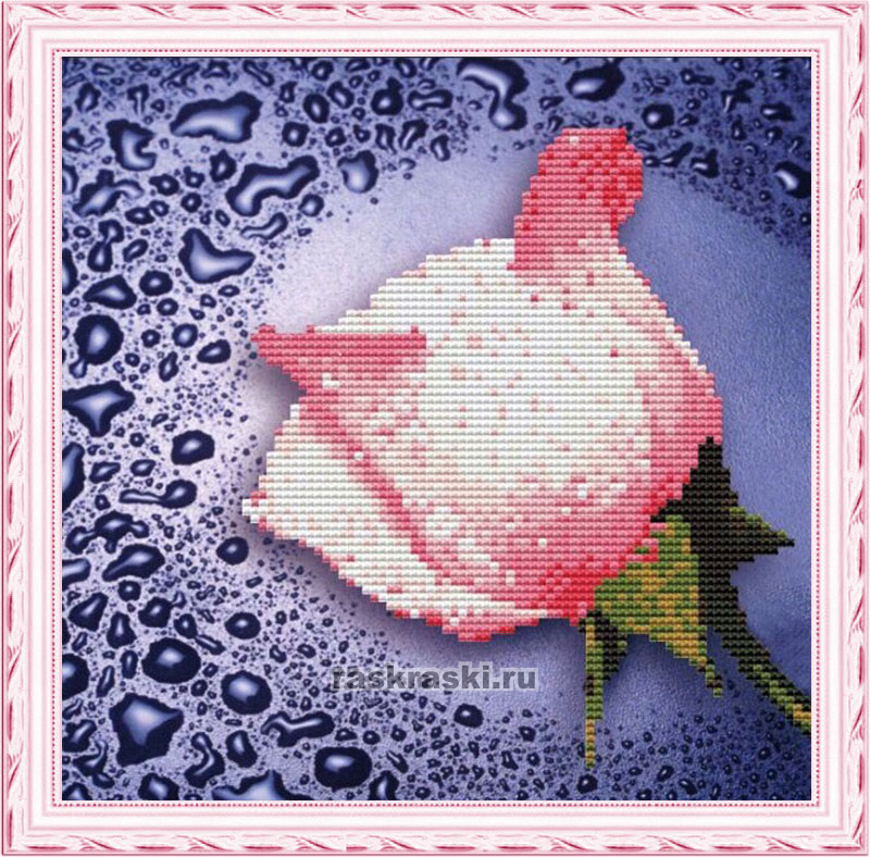 Мозаичная картина Color-Kit «Белая роза» Color KIT 80214